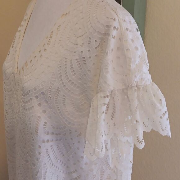 Worthington White Lace Shift Dress. Soft Girl, Lacy, Feminine - Picture 5 of 11
